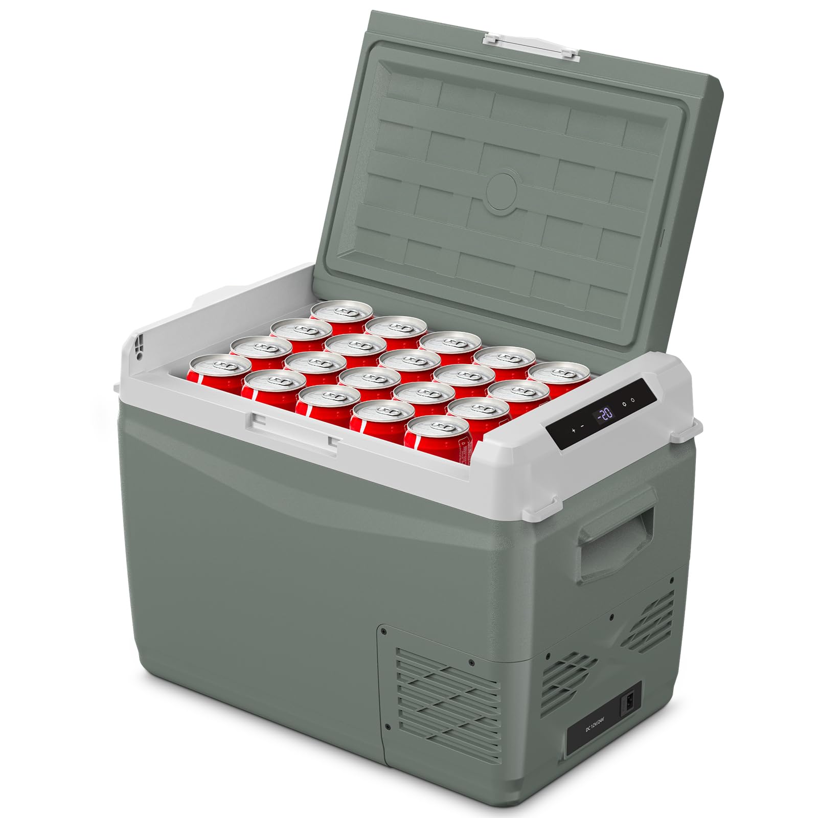 Alpicool 37L Portátil Coche Frigoríficos,2026 de GC40 Nevera Portátil Eléctrica 12/24V DC 100~240 V AC,Refrigerador de Coche para Camping,Hogar,Automóvil,20°C a -20°C, Bandeja de Hielo Incluida