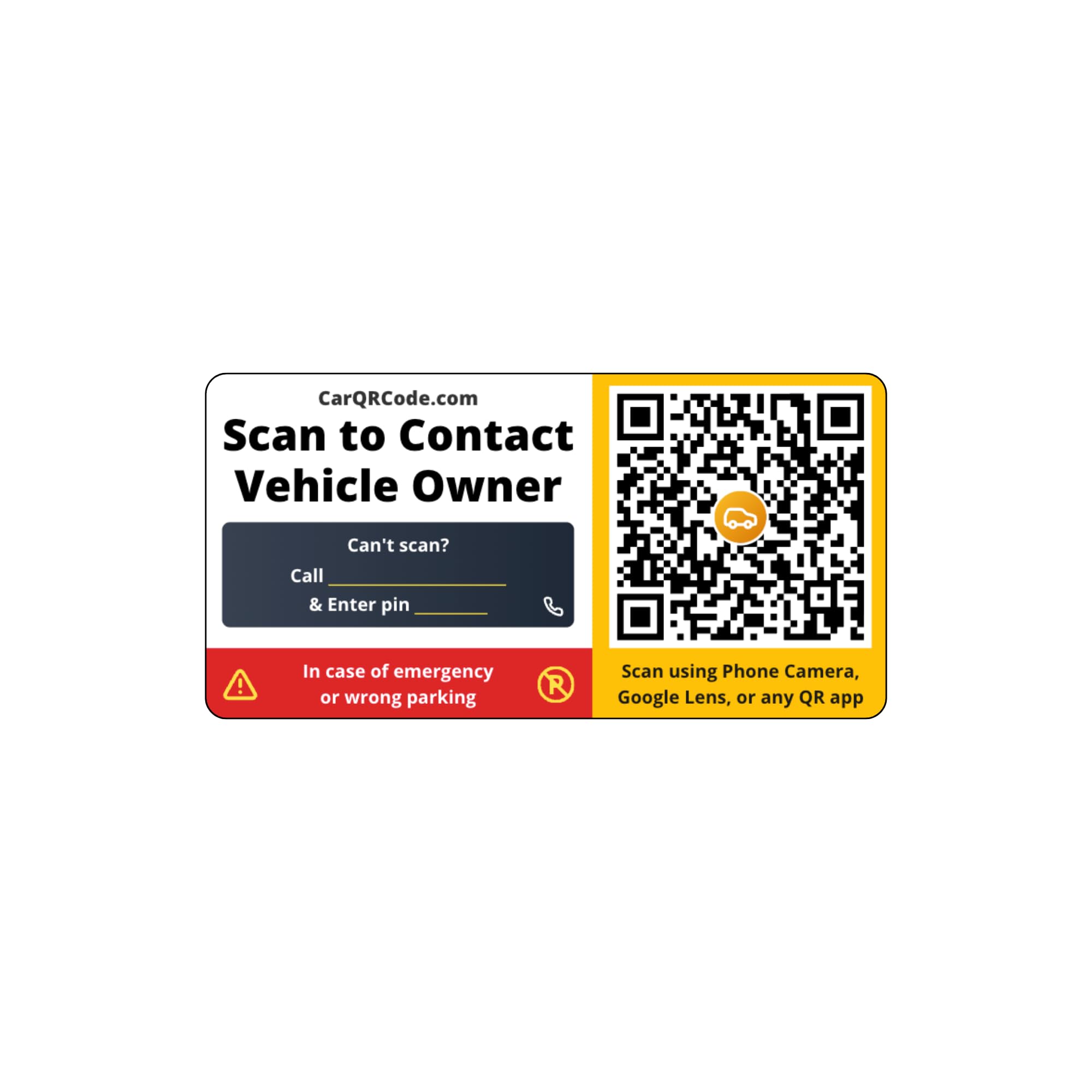 Car Parking Tag for Emergency Contact & Parking Issues – Scan to Call Without Revealing Your Number-image-14