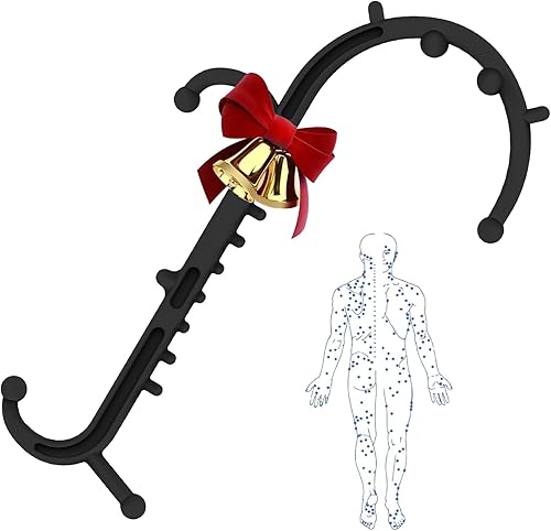 Mimlevey Masajeador de cuello y espalda para aliviar el dolor de tejido profundo, masajeador de espalda de mano para gatillo de espalda y cuello,