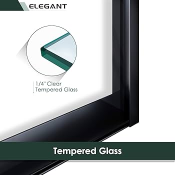 Amazon.co.jp: エレガントなセミフレームレスシャワードア幅54