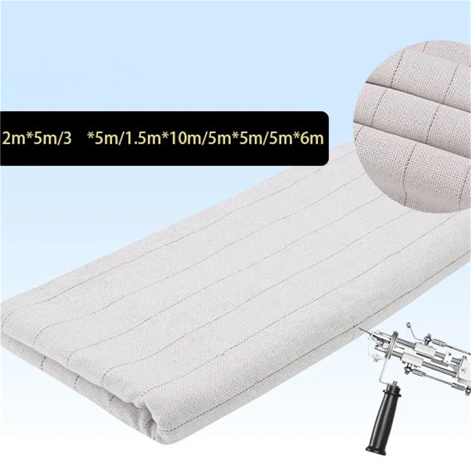 Punch Needle Stoff Primärer Tuftingstoff mit markierten Linien, großes Stickvlies, 1,5 x 10 m für punch needle(1.5x10M)