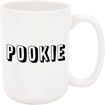 Pookie Coffee Mug - Personalized Ceramic Cup with Name, Custom Mug, Customized Birthday/Christmas Gift, Holiday Present, Block Text, 11 Oz