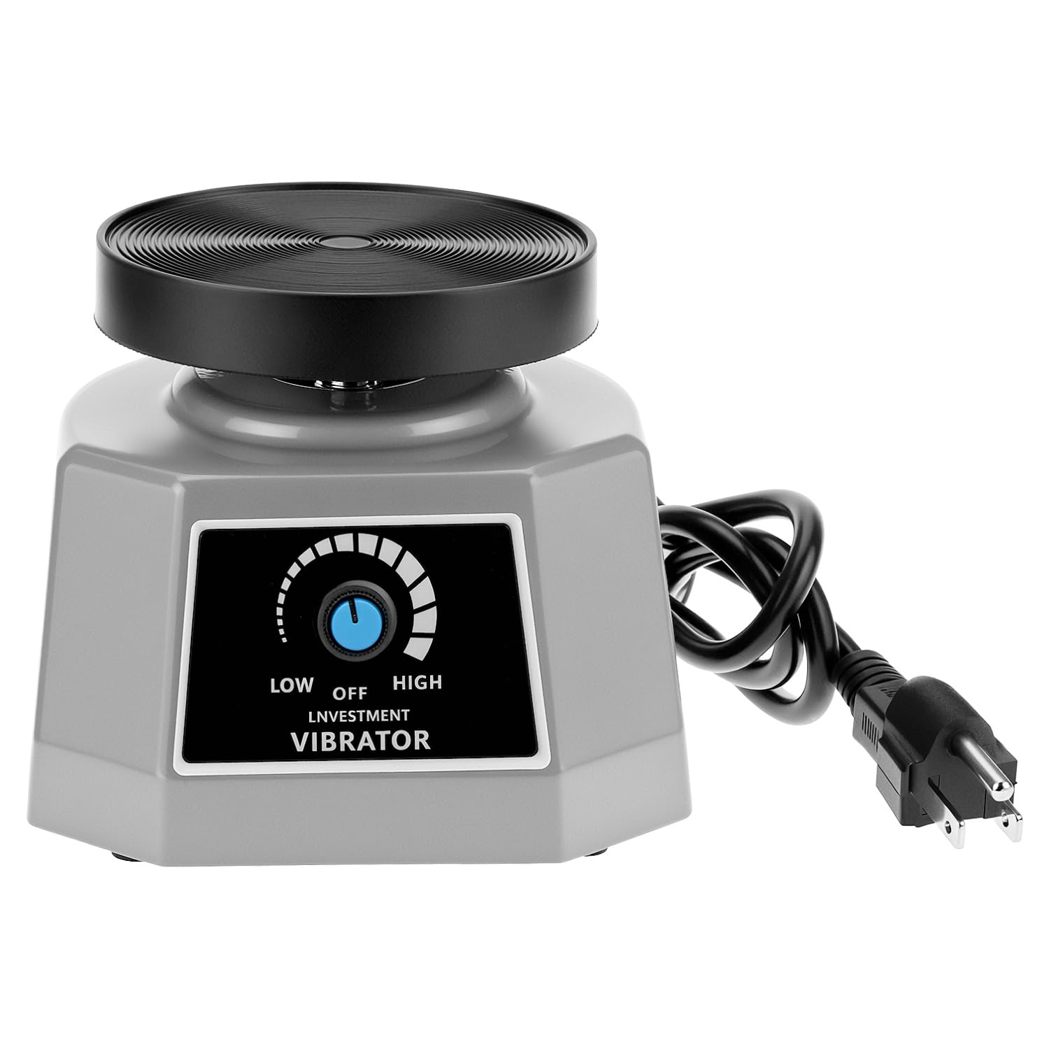 QWORK Lab Vibrator 4" - 110V Small Round Shaker Oscillator, Gypsum Mixing Machine, for Mi…