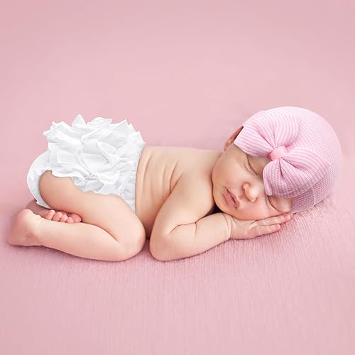 Miniatura 4 de Fundas de pañales para niñas, bombones de algodón con volantes para niñas pequeñas, pantalones cortos para bebés recién nacidos, ropa