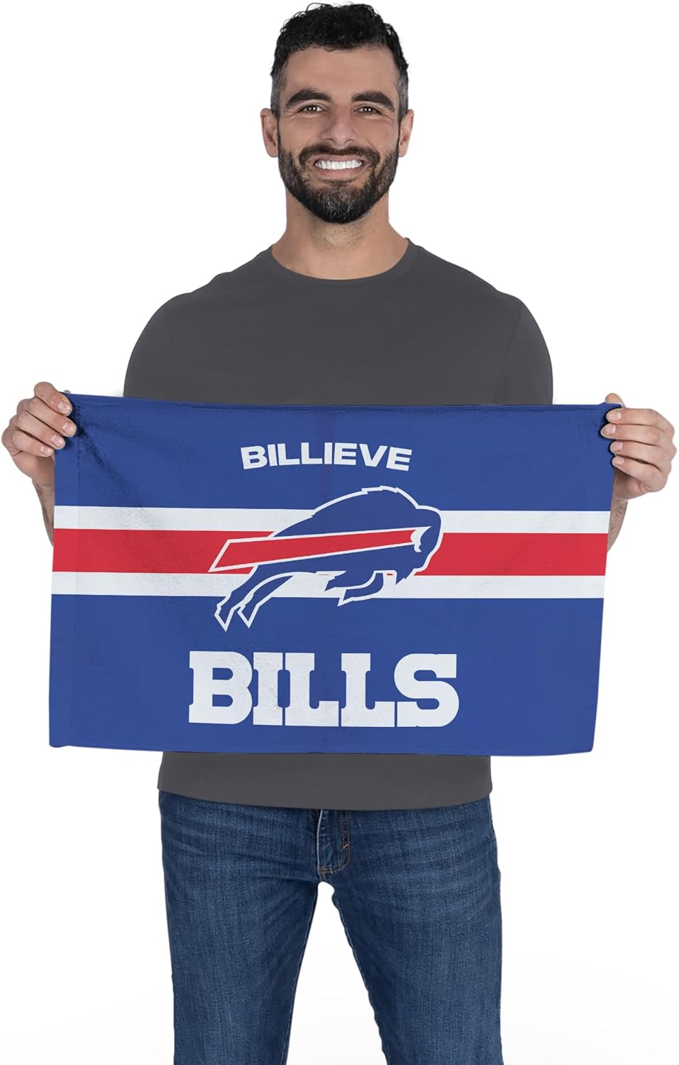 Northwest Buffalo Bills NFL Team Arch Slogan Rally Towel, 15 x 18 inches - Image 2