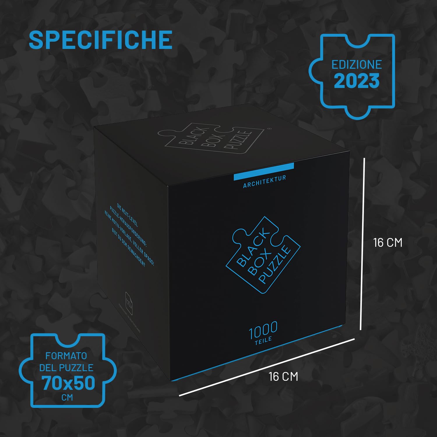 Black Box Puzzle 1000 pezzi, Blackbox Puzzle con motivo a sorpresa senza modello, Impossible Puzzle - puzzle difficile, per puzzle adulti e bambini dai 14 anni, puzzle box architettura edizione 2023