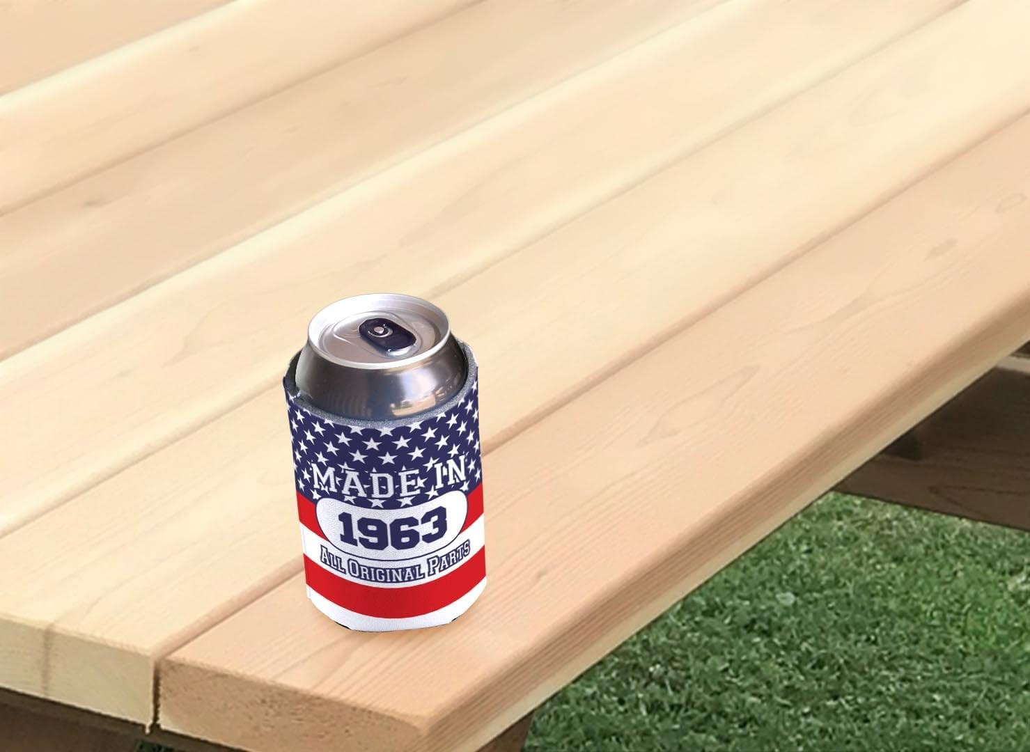 60th Birthday Gift Coolie Made 1963 Can Coolies 6 Pack Can Coolie Drink Coolers Coolies Patriotic
