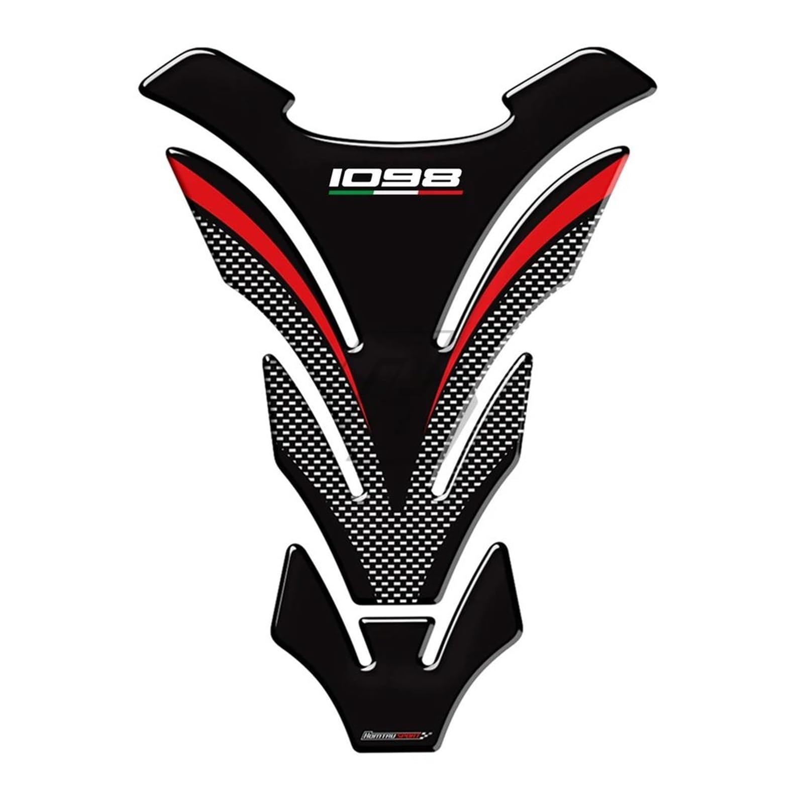 for Ducati Streetfighter 1098 1098R 1098S 3D Decal Gas Tank Pad Protector Sticker(Black1)