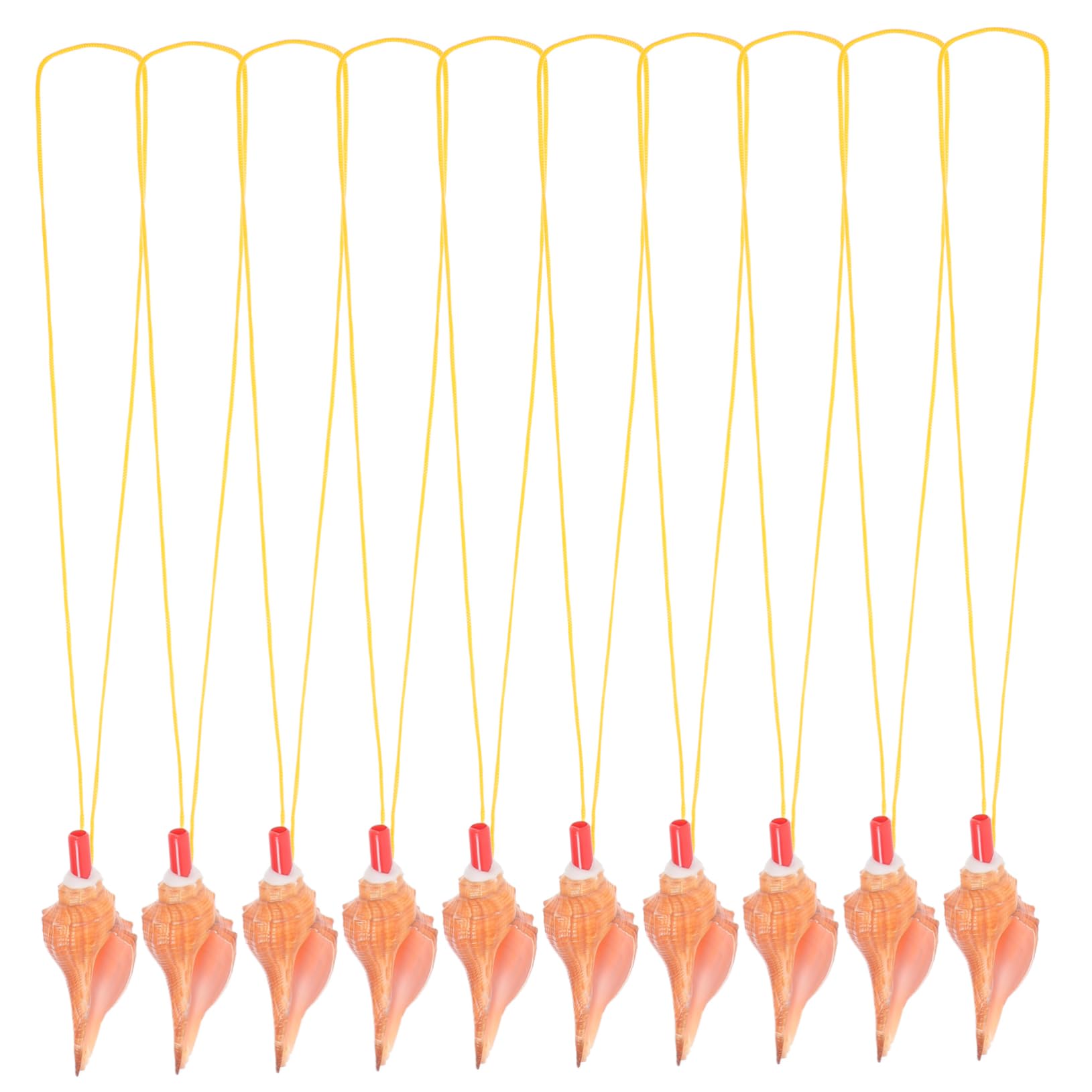 HANABASS 10Pcs Conch Whistle Fun Conch Shaped Whistles for Parties Travel Souvenirs and Playtime and Loud Noise Maker for Beach Decor