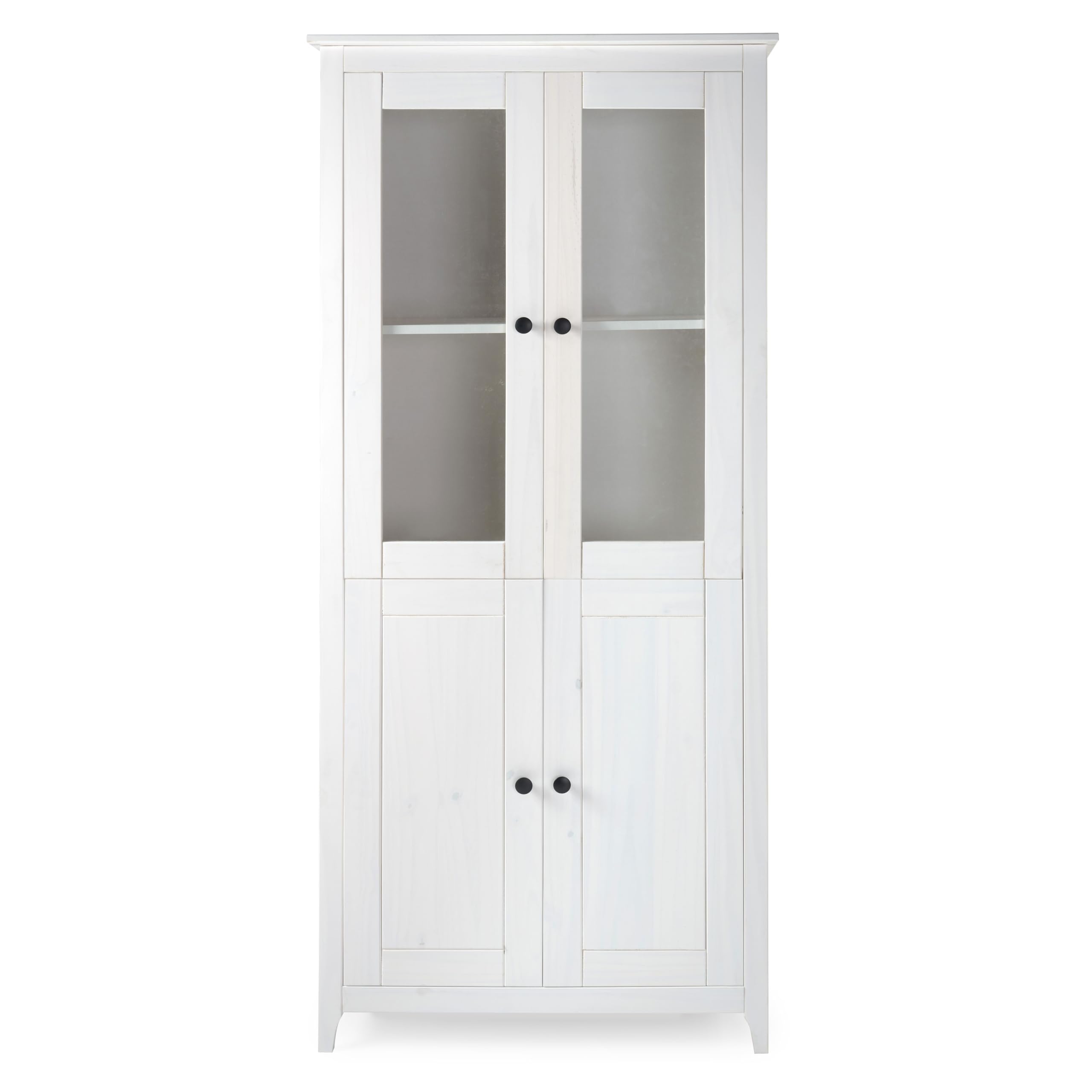 Hogar24 Blanco Vitrina 2 Puertas + 2 Puertas. 180X81x35, Abierto