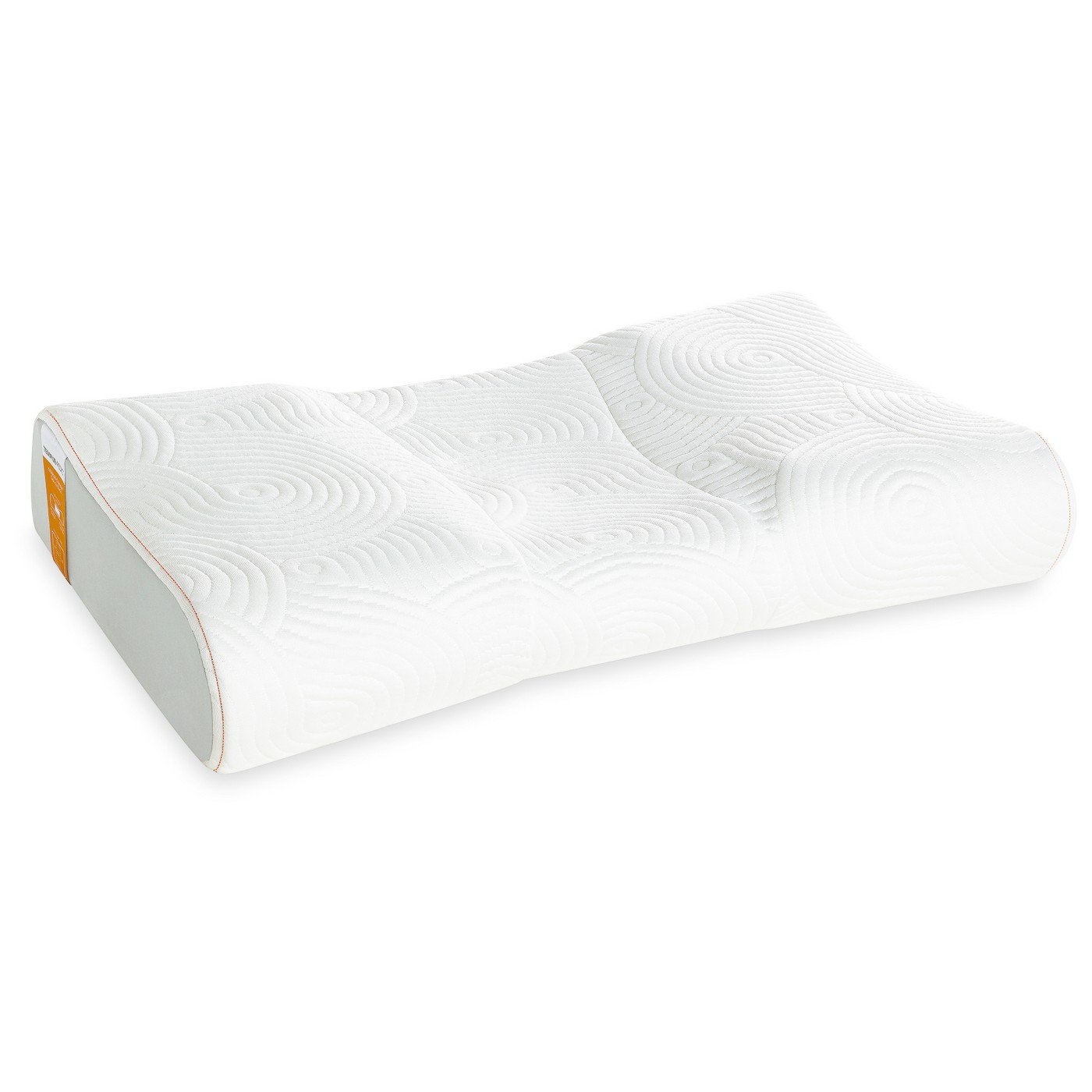 Tempur-Pedic Ergo Advanced Neck Relief Pillow, Soft and Firm Support Washable Cover, Assembled in The USA, 5 YR Warranty, Standard, White