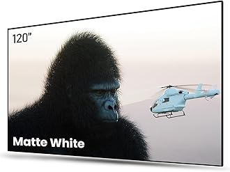 AWOL VISION 120" Fixed Frame Projector Screen, 1.3 dB Peak Gain, The Perfect Combo with LTV-2500, 80% Picture Quality Improved, 4K / 8K Ultra HD, Active 3D Wall Mount Projector Screen, MW-120