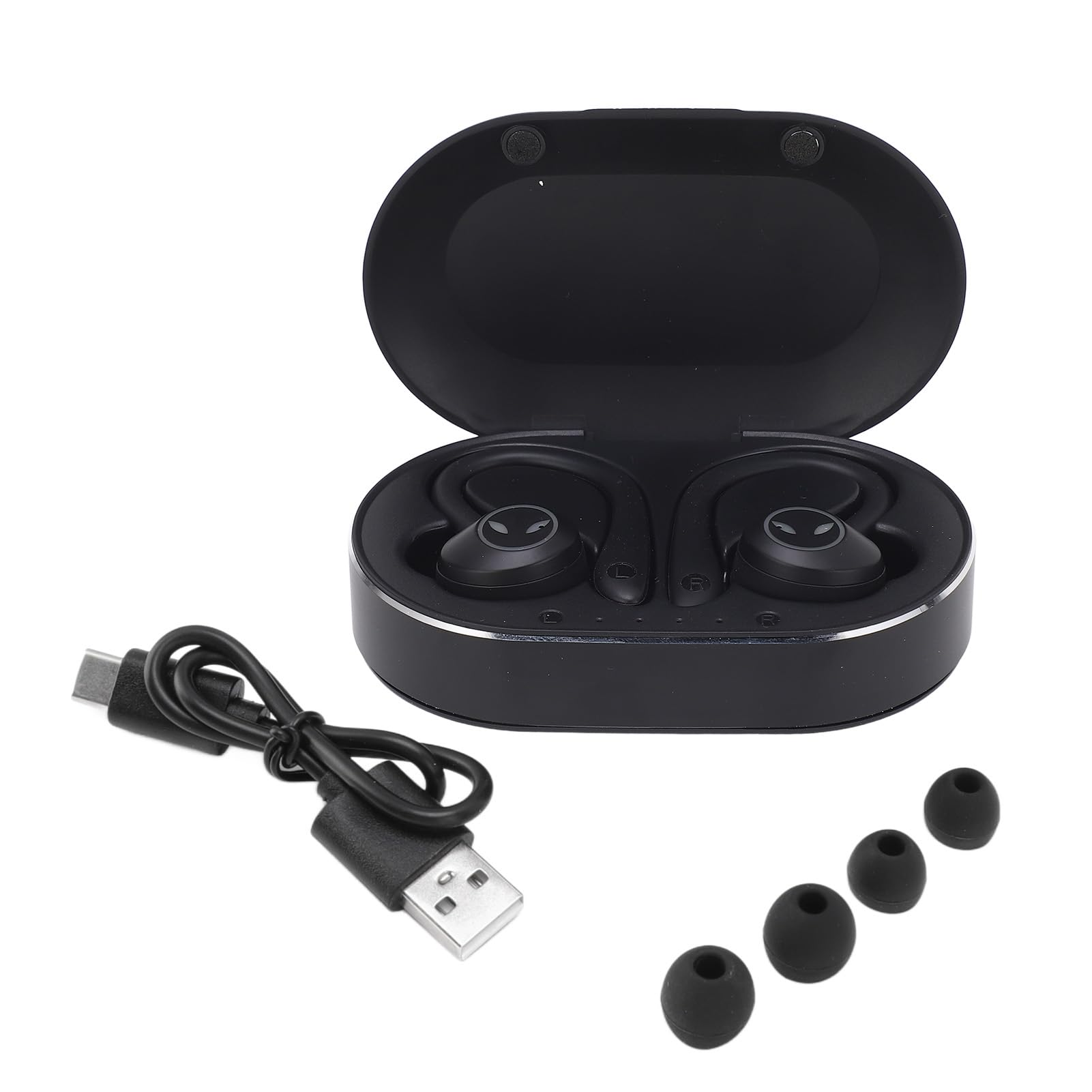 Auricolari Bluetooth Q25 PRO: Auricolari Wireless Stereo Impermeabili con Cancellazione del Rumore, Adatti per Sport e Viaggi, Supportano il Design del Gancio per l'orecchio, 120 Ore in