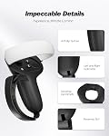 SUPERUS Comfort Controller Grips Cover Compatible with Meta Quest 2 Accessories - All-Silicone Construction, Controller Grips for Oculus Quest 2 with Adjustable Knuckle Straps Protector