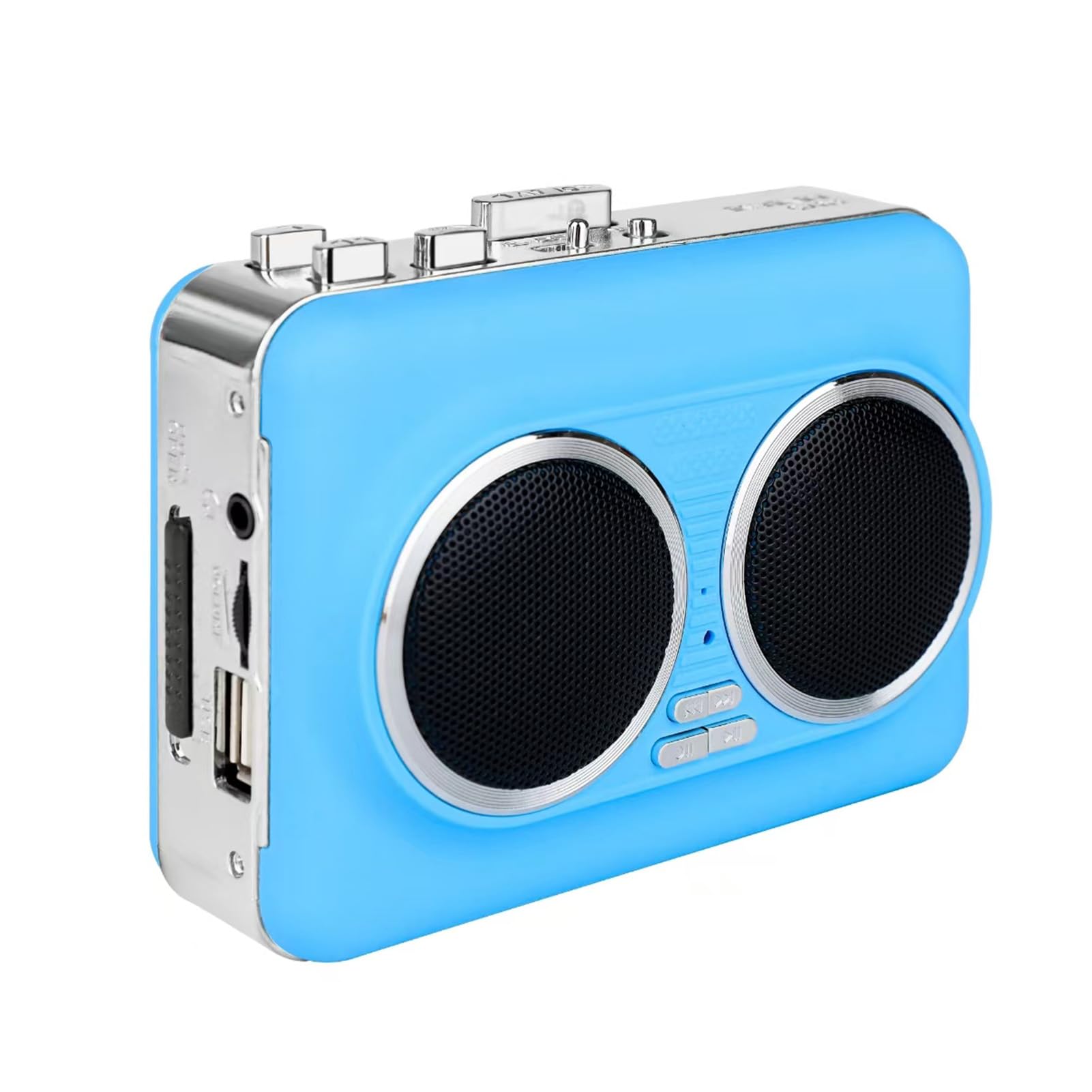 Cassette Tape Player Portable, Cassette Recorder, Stereo Dual Channel with 3.5mm Standard Headphones, WalkmanCassette Player, USB Drive Tape to MP3 Converter Clear Sound Quality (Blue)-image-24