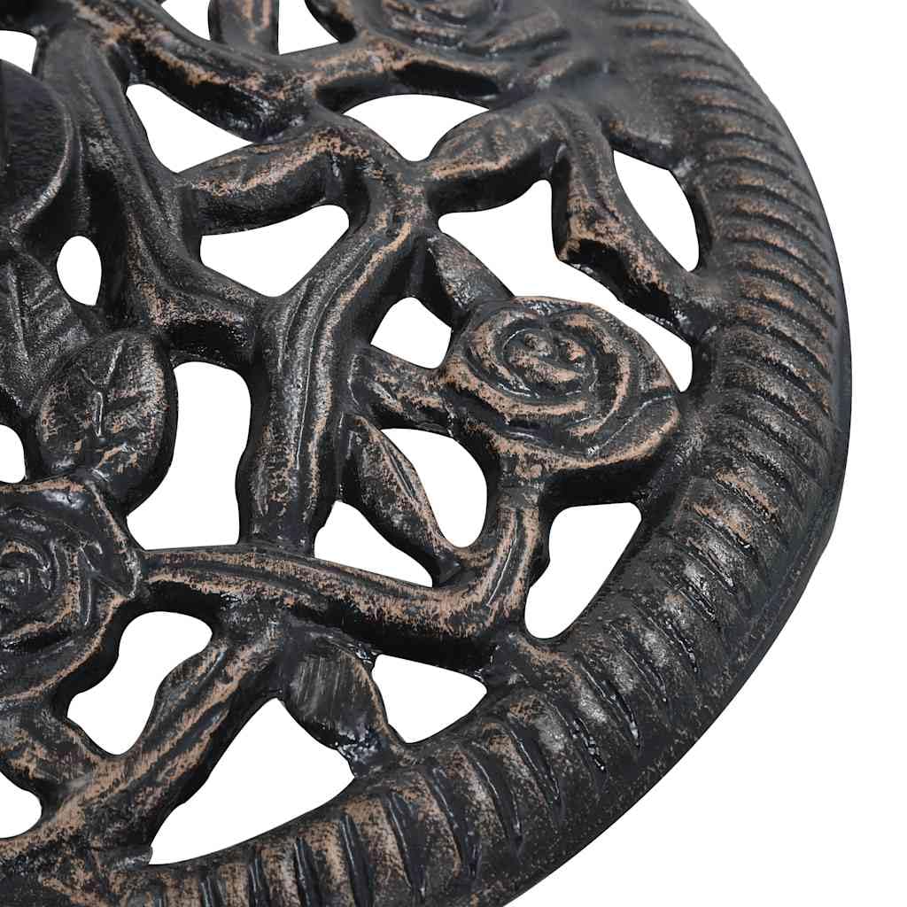 vidaXL Socle de Parasol Bronze 12 kg 48 cm Fonte