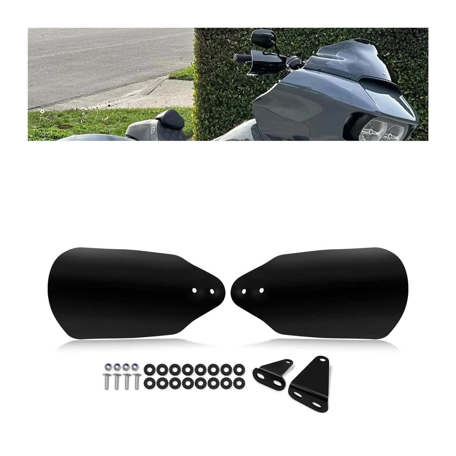 Für Road Für Glide Für FLTRX 2024 2025 Motorrad-Handprotektoren Windschutz Lenker Handschutzabdeckung Zubehör Handschützer Schutz Lenker