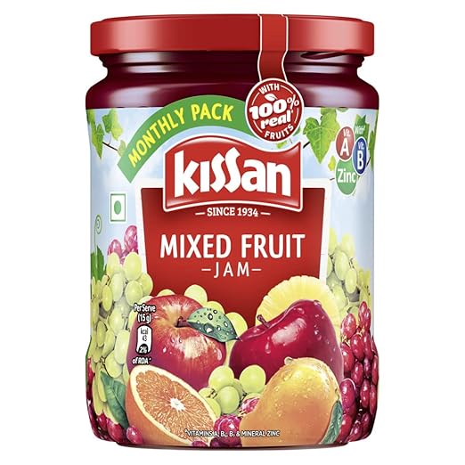 Kissan Mixed Fruit Jam, With Fruit Ingredients, 700 g Amazon.in