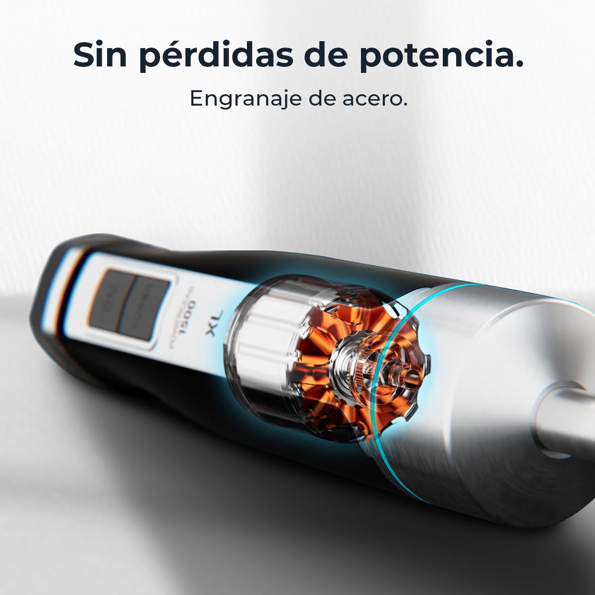 Cecotec Batidora de Mano PowerGear 1500 XL Pro. 1500 W, 21 Velocidades + Turbo, Acero/Silicona, Pie XL, Cuchilla de 4 hojas, Recubrimiento Titanio, Engranaje de Metal, Incluye Accesorios — view 4
