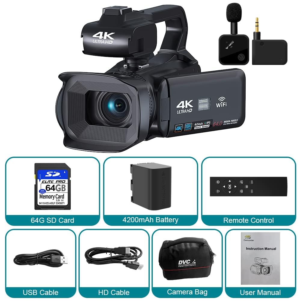 Amazon.com : KOMERY Video Camera Camcorder UHD Video Camera 4K