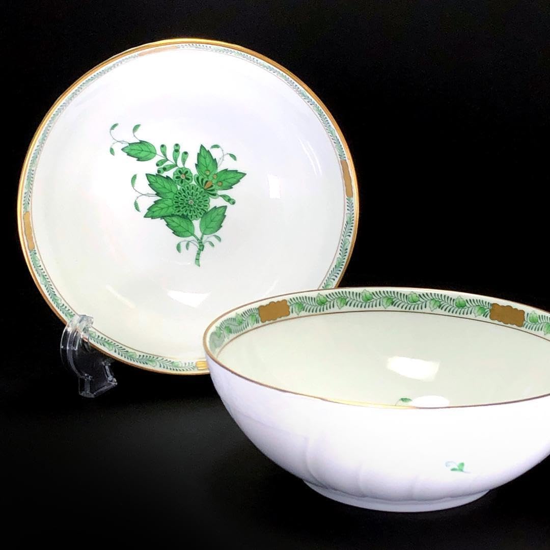 ヘレンド/アポニーグリーン ペア 深皿 ボウル ヘレンド】アポニー