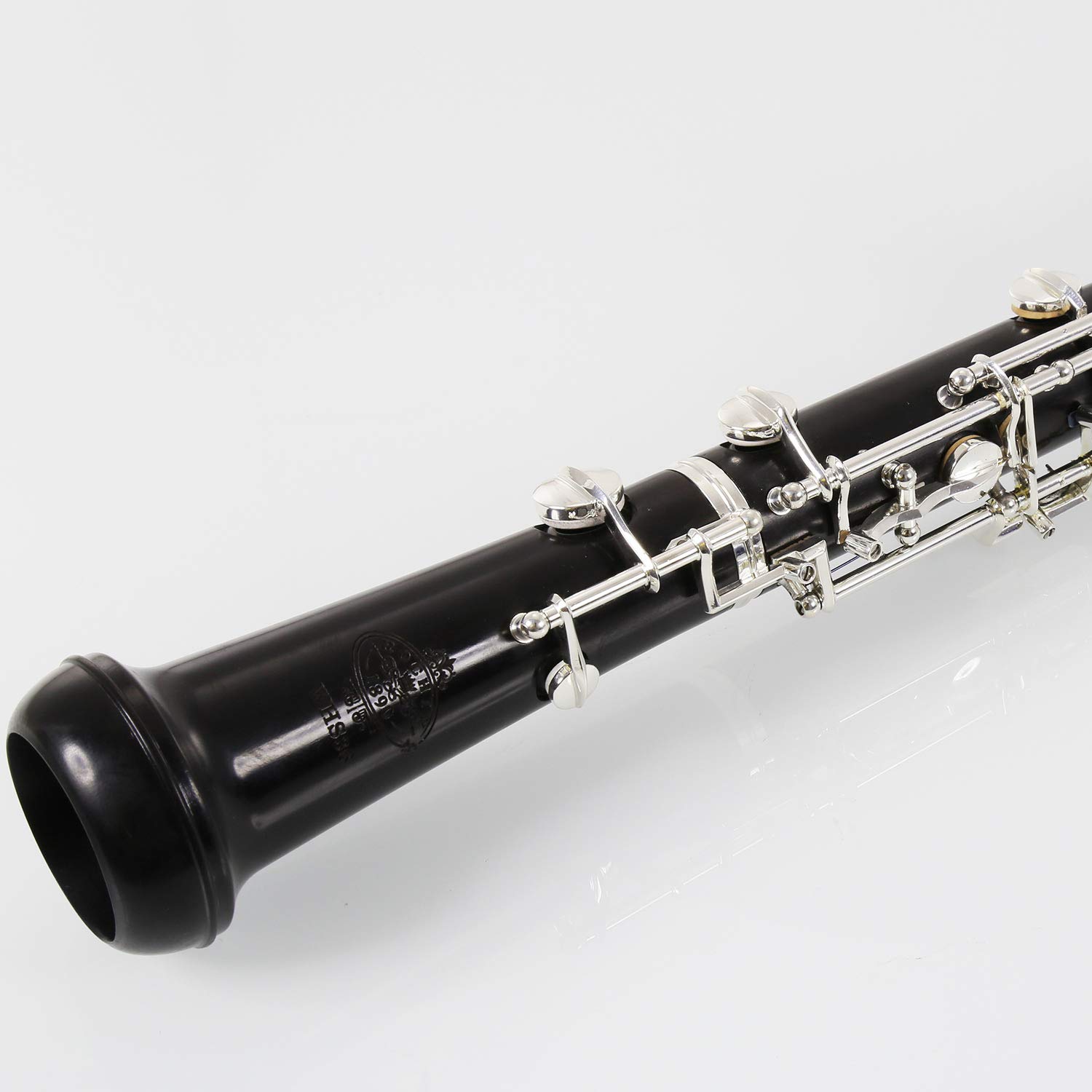 Rochix Oboe Professional Performance Level WHS36 Ebony Wood Body Silver Plated Semi Automatic Tone C with 1 wings, 1 cleaning cloth, 1 high brush, 1 rest, 1 case and more.