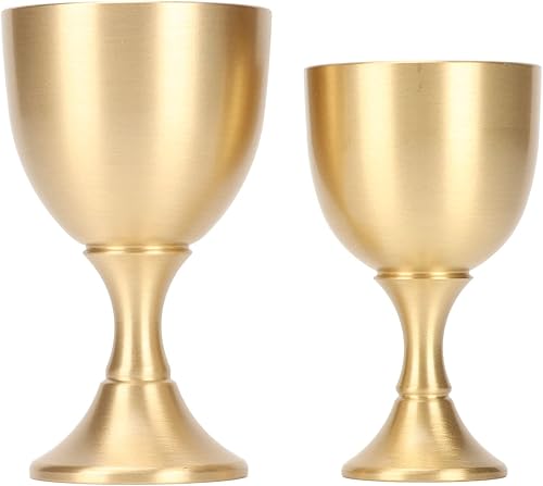 Miniatura 2 de Copa de vino Cáliz Latón Vintage Hecho a mano Rey Real Fantasía Real Vasos en relieve Copa Boda Gótica con Embalaje Clásico Copas Vintage Rey Arturo