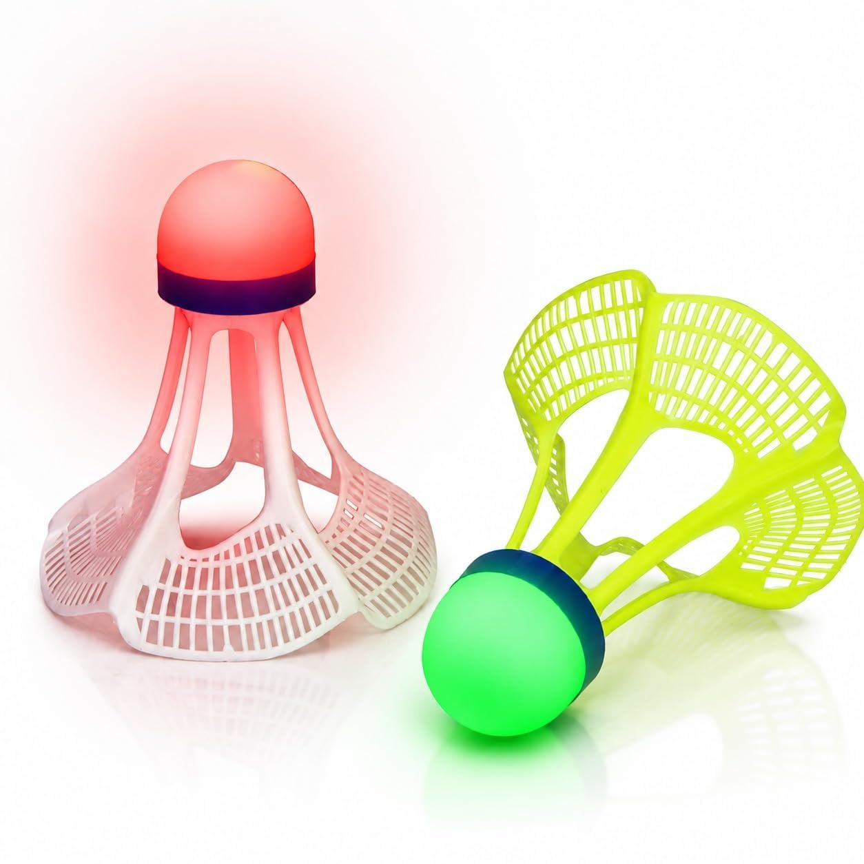 LED Badminton Shuttlecock Pack of 2 Glow in The Dark Nylon Shuttlecocks with Bright LED Light Durable Birdies for Indoor Outdoor Night Badminton Training Practice Sports Games Recreation-picture-16