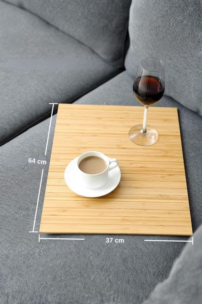 Atbyhome Bambu Dikdörtgen Amerikan Servis - Dikdörtgen Koltuk Sehpası - 65 x 37 cm
