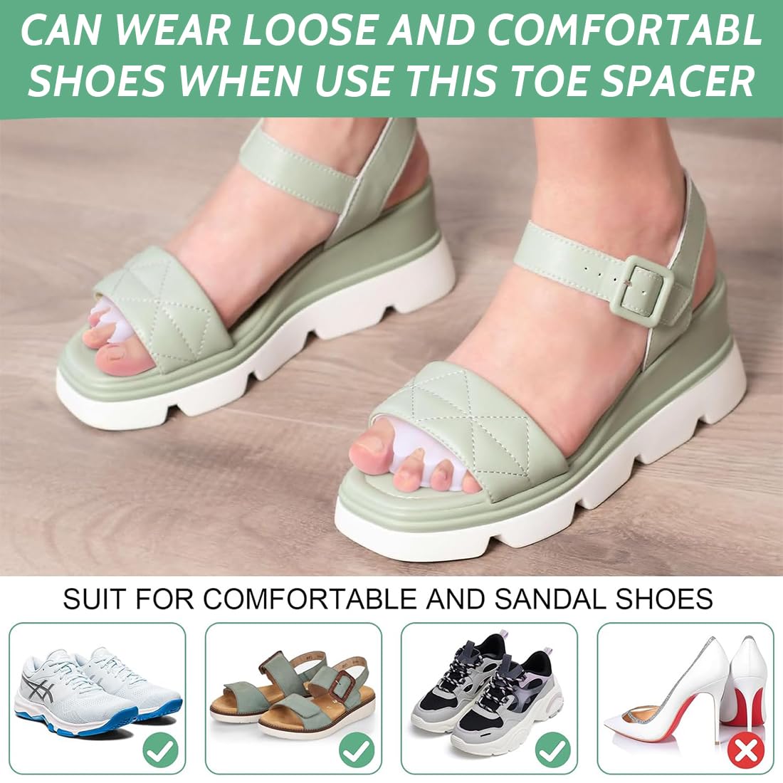 Separadores de Dedos de Los Pies 3 Pares,Separador Dedos Pie Silicona,Separador Dedos Pie Juanete Toe Spacer, Ajuste Atletas Hombre y Mujer para Todos los Pies