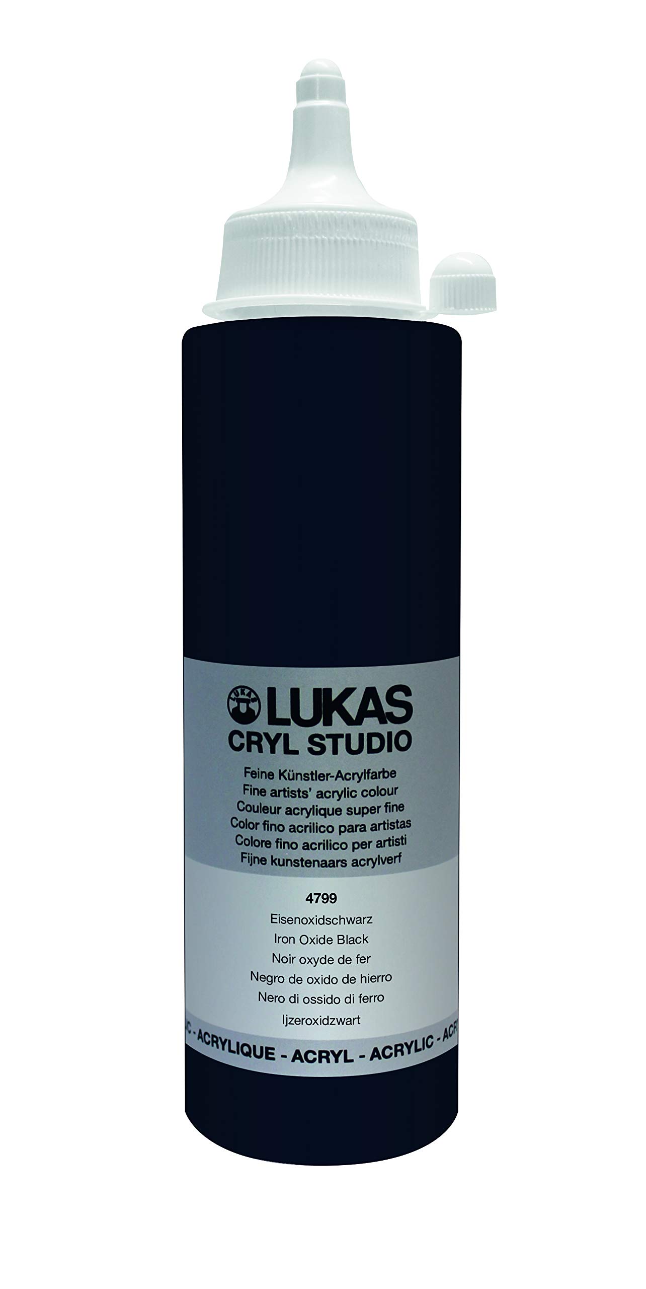 LUKASCRYL Studio 250 ml Bottle - Iron Oxide Black