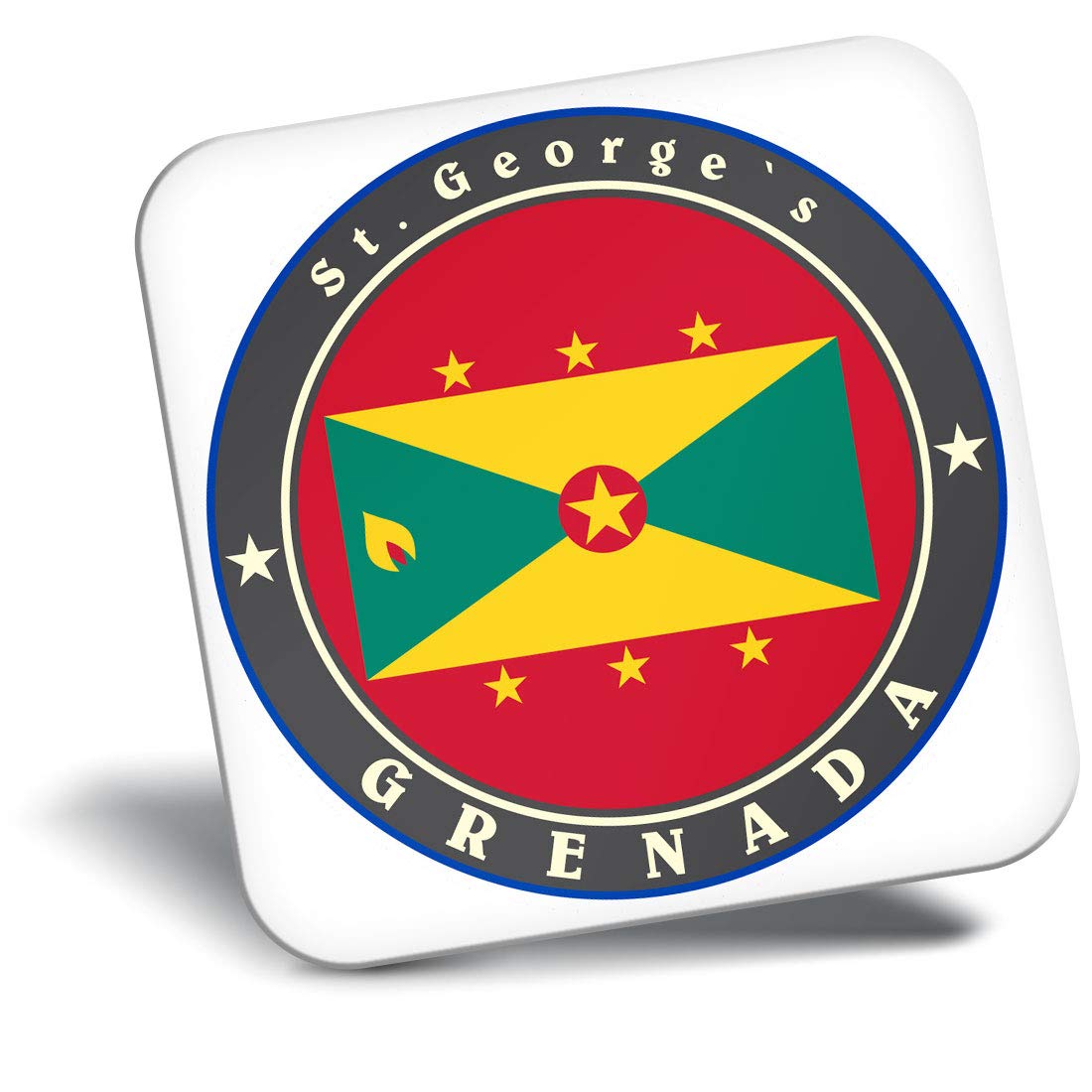 Destination Vinyl Ltd Fridge Magnet - Grenada St George's Flag Travel 5041