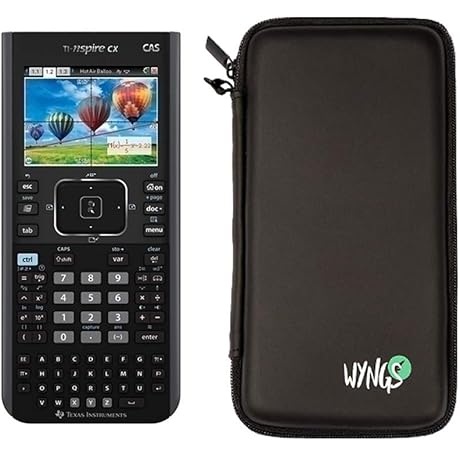 TI-Nspire CAS Graphing Calculator with WYNGS Protective Case [Black]