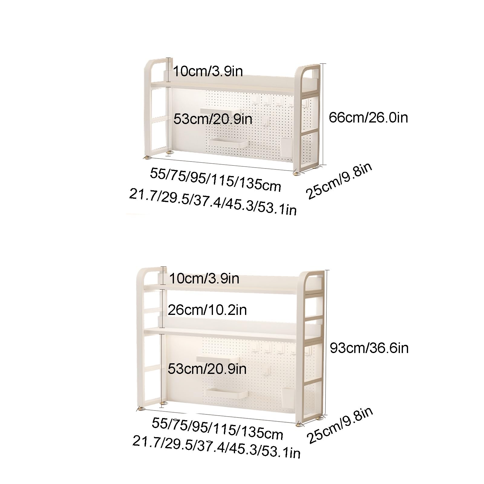 Organizador de Escritorio Multifunción, Almacenamiento de Escritorio, de Estanteria de Escritorio(Brown 1,115 * 66/45.3 * 26.0in)