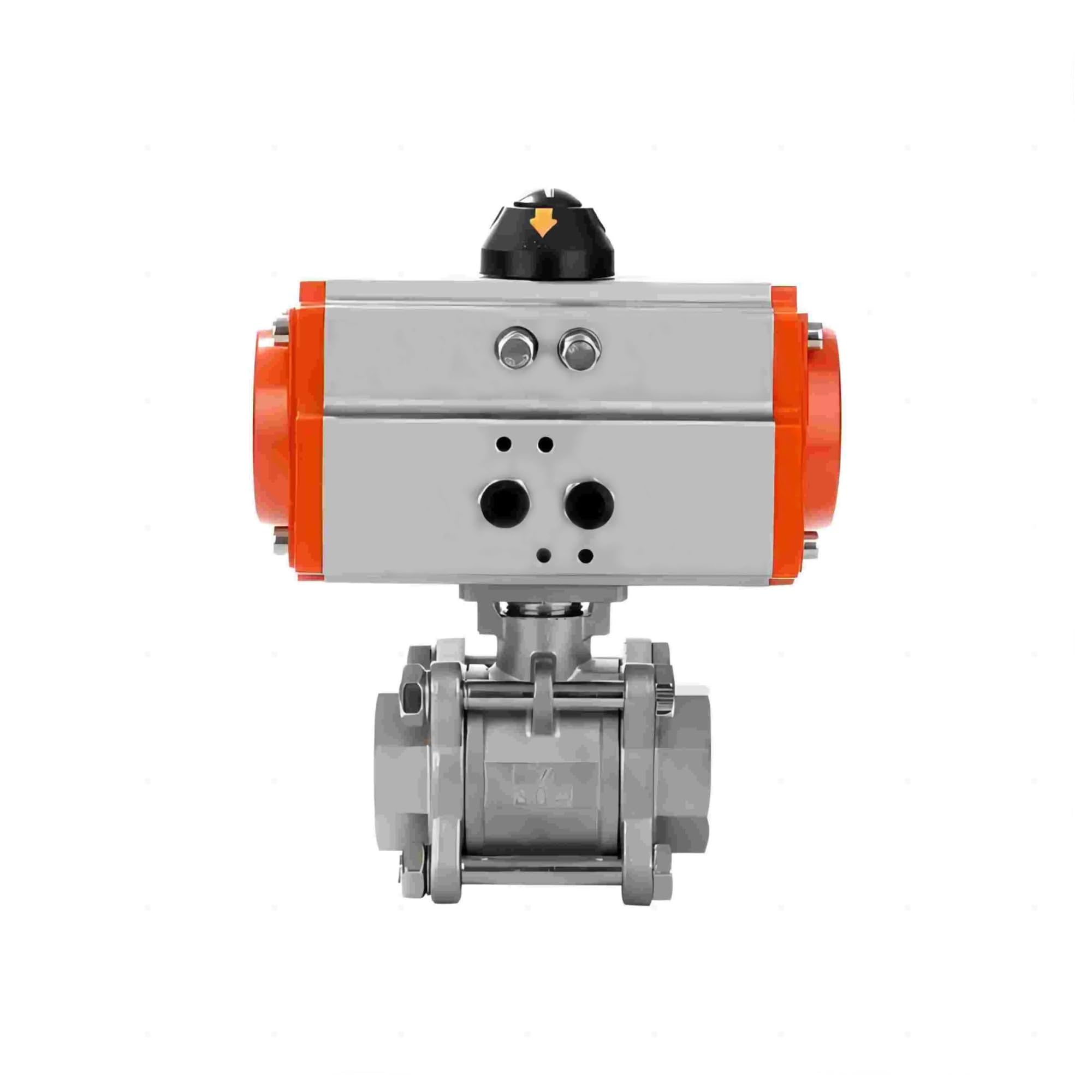 DN10 High Platform Pneumatic Actuator Ball Valve Stainless Steel 304 Double Acting Cylinder Actuator Ball Valve