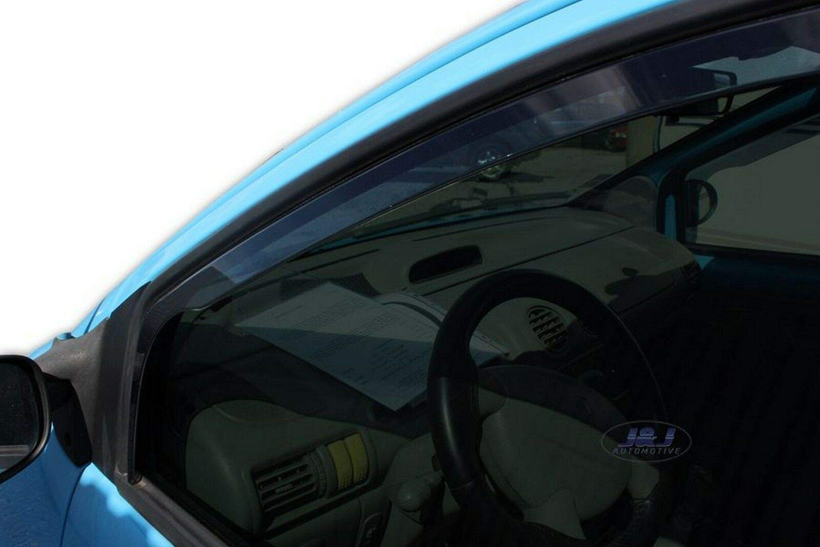 J&J AUTOMOTIVE Windabweiser passend für Renault Twingo 3-Türer 2000-2007 2tlg, Heko Regenabweiser Vorne Getönt Dunkel Passform