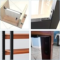 Vista 7 de 12 soportes en L para esquina de ángulo recto, acero inoxidable de 1 x 1 pulgada en ángulo recto, estante negro de 90 grados con tornillos