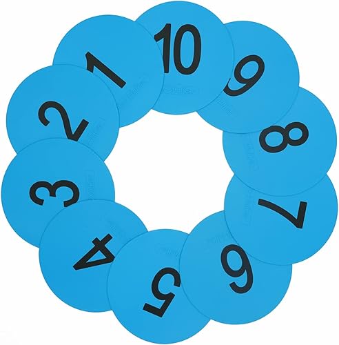 Marcadores de puntos numerados de 6 pulgadas, material TPE antideslizante para el suelo, impermeable, para marcas de campo y cancha, fitness,