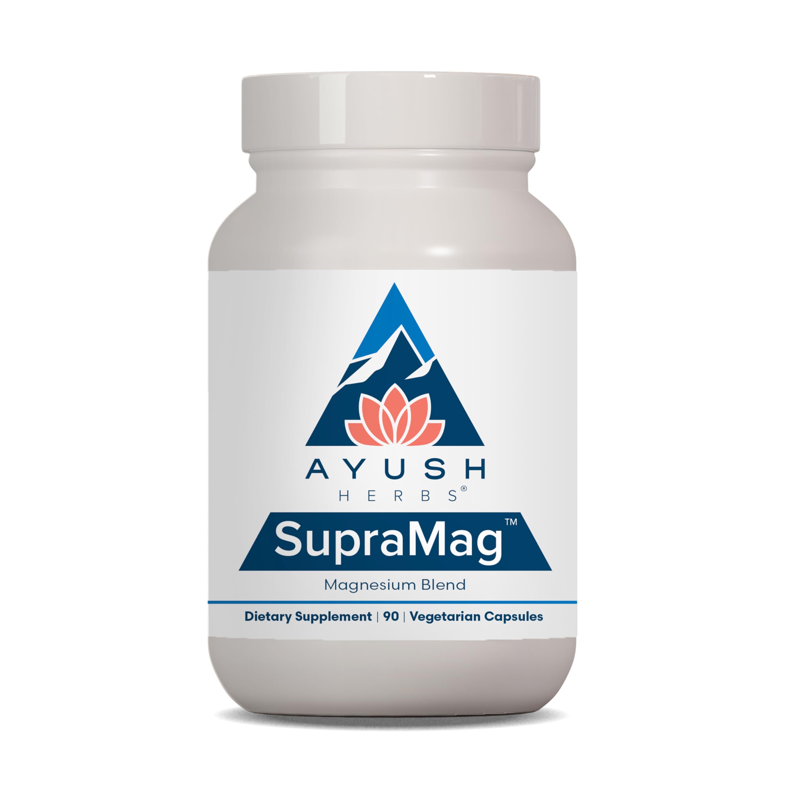 Ayush Herbs SupraMag Supplements for Heart Health, Nervous System Support, and Muscle Health, Magnesium Supplements for Women and Men, 90 Vegetarian Capsules