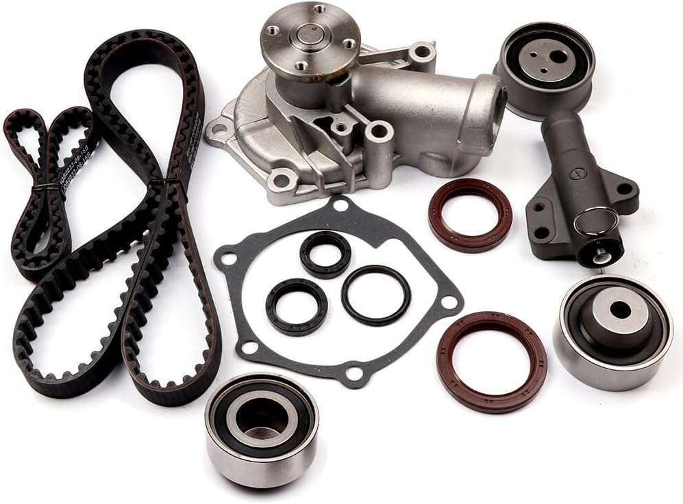 ASAPE TCKWP332 Timing Belt Kit with Water Pump Fit for 2006-2009 for Mitsubishi Eclipse 2.4L 2004-2006 for Mitsubishi Lancer 2.4L
