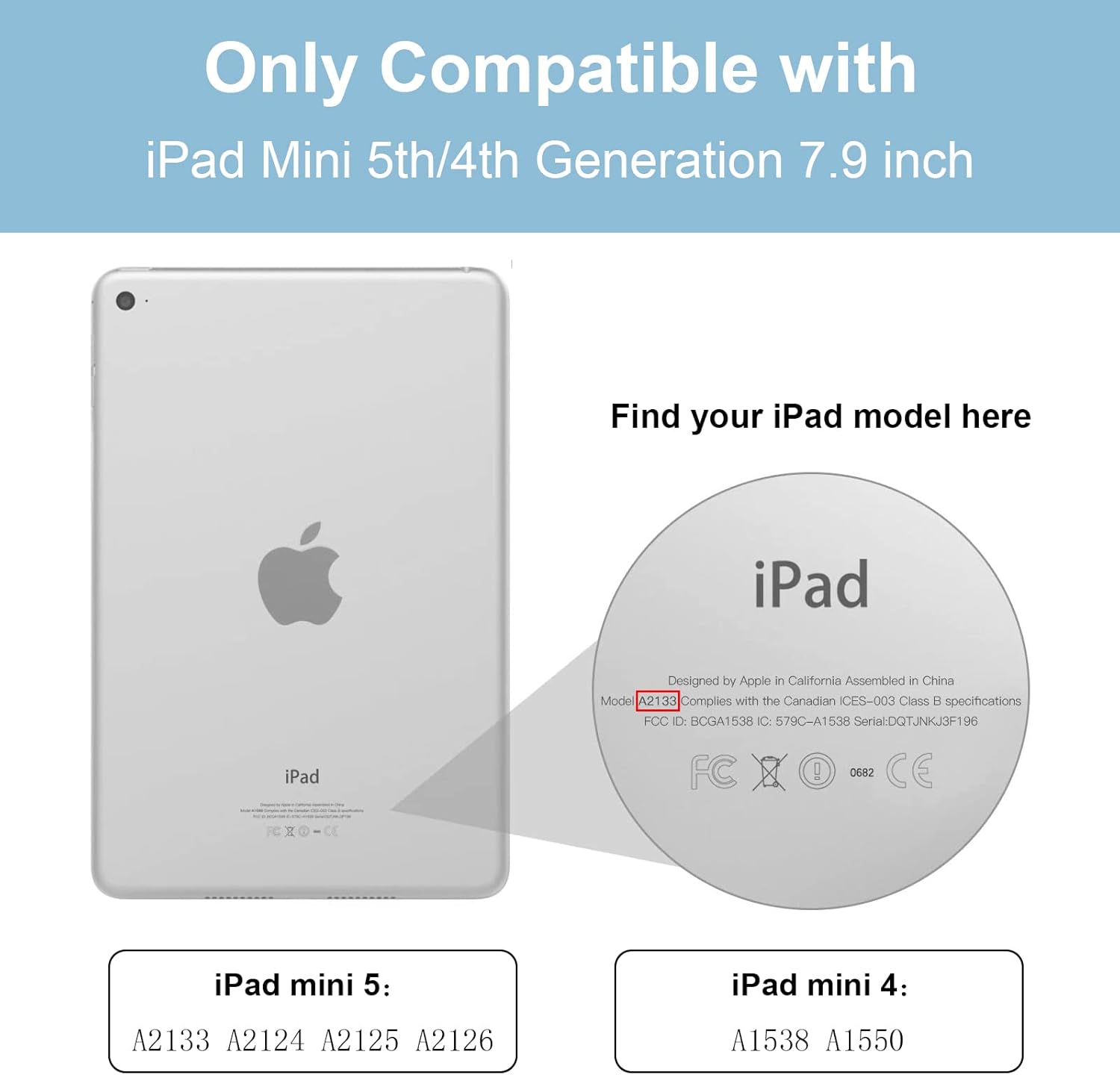 Condition photo showing Good Condition for $34 Keyboard Case for iPad Mini 4/5, Pencil Holder