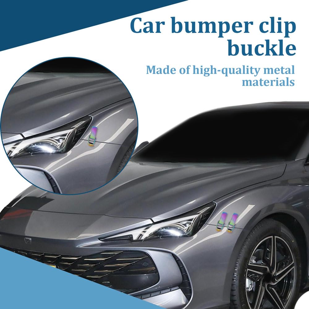 2PCS Car Bumper Clips Auto Bumper Security Hook Lock Clip Hasp Quick Release Front Rear Bumper Trunk Fastener — view 6