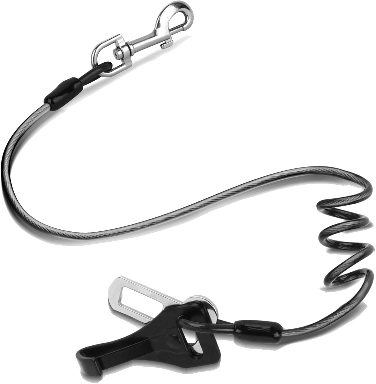 2-in-1 Heavy-Duty Dog Seat Belt with Chew-Proof Leash & Bungee 2-in-1 Heavy-Duty Dog Seat Belt with Chew-Proof Leash & Bungee