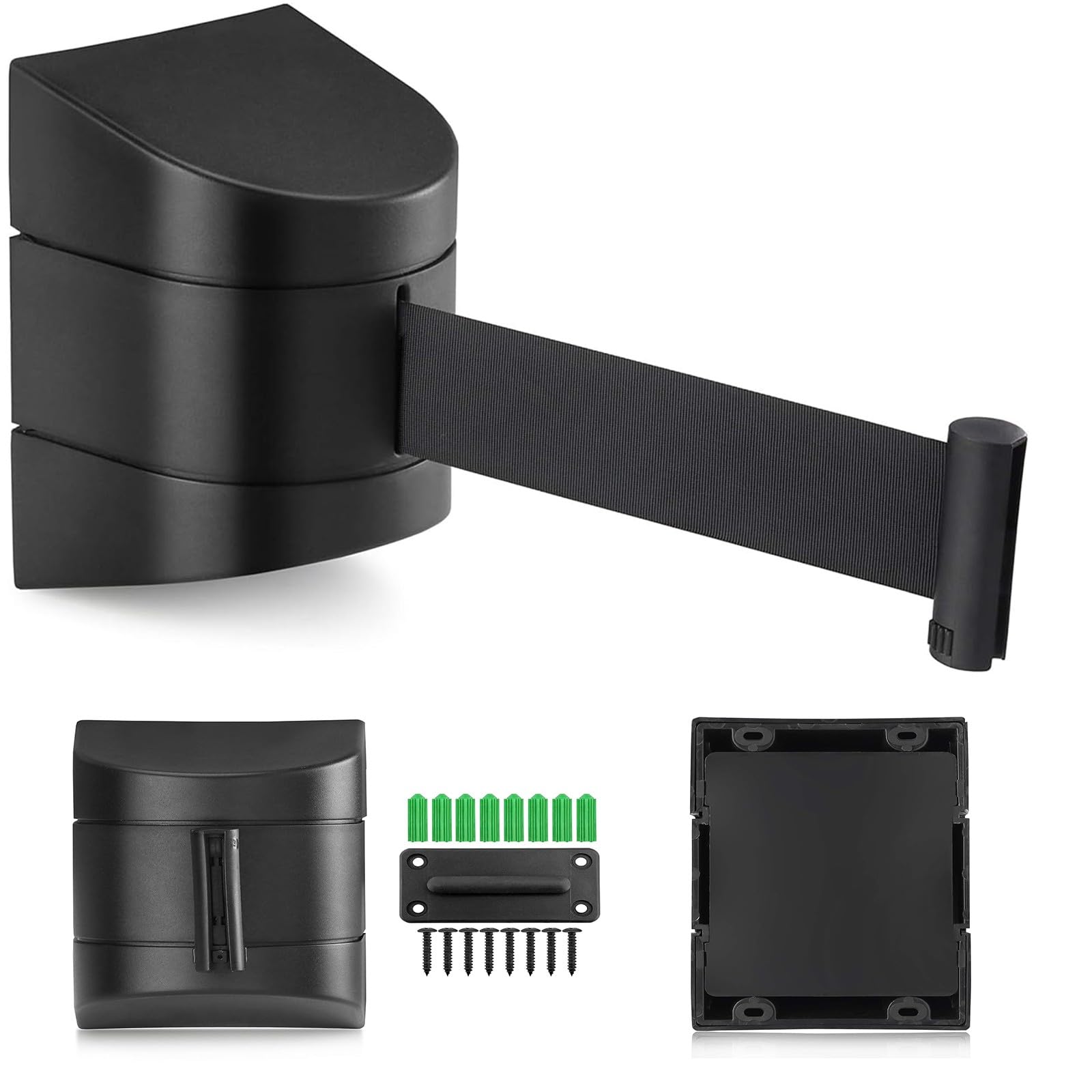 Barrière de sécurité murale rétractable sangle 2 m pour gestion files d'attente