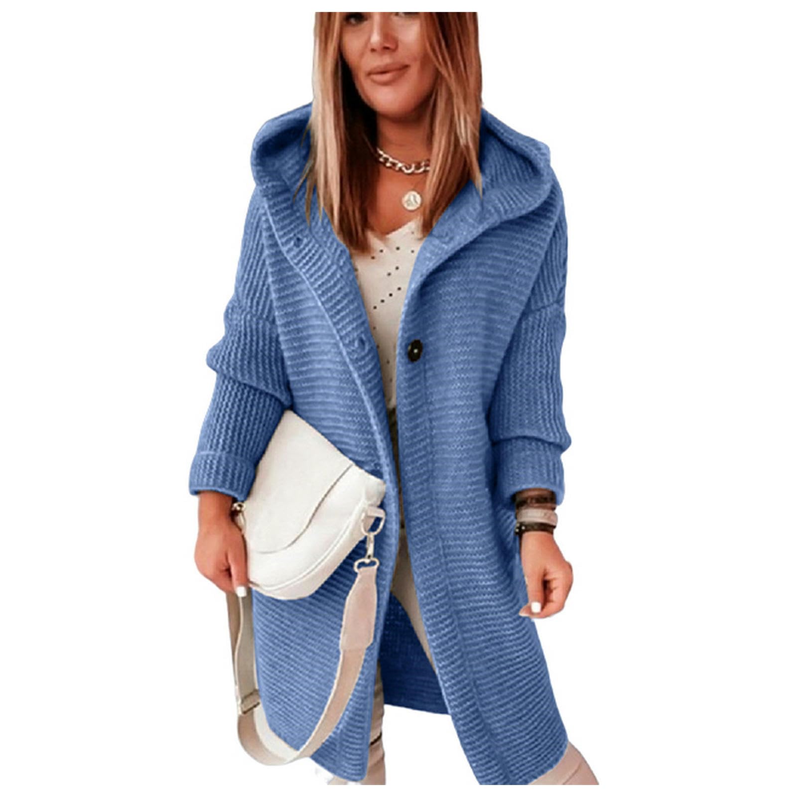 TEidea Rebeca Mujer Verano Cárdigan De Mujer para Invierno: Jersey Abierto De Punto Suelto con Mangas Largas - Jersey para Otoño/Invierno