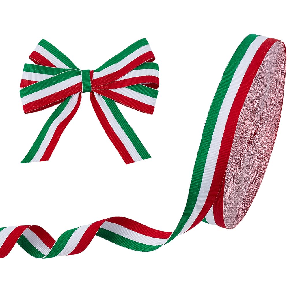 Ruban italien tricolore WADORN ruban à rayures vertes blanches rouges