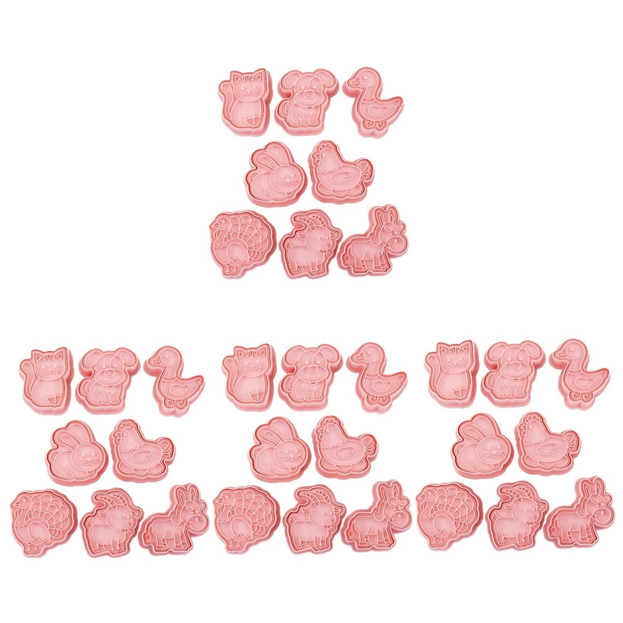 Cabilock 4ensembles Set De Emporte Animaux Plastique Alimentaire Outils De Pâtisserie pour Cookies Animaux De Biscuits pour Activités