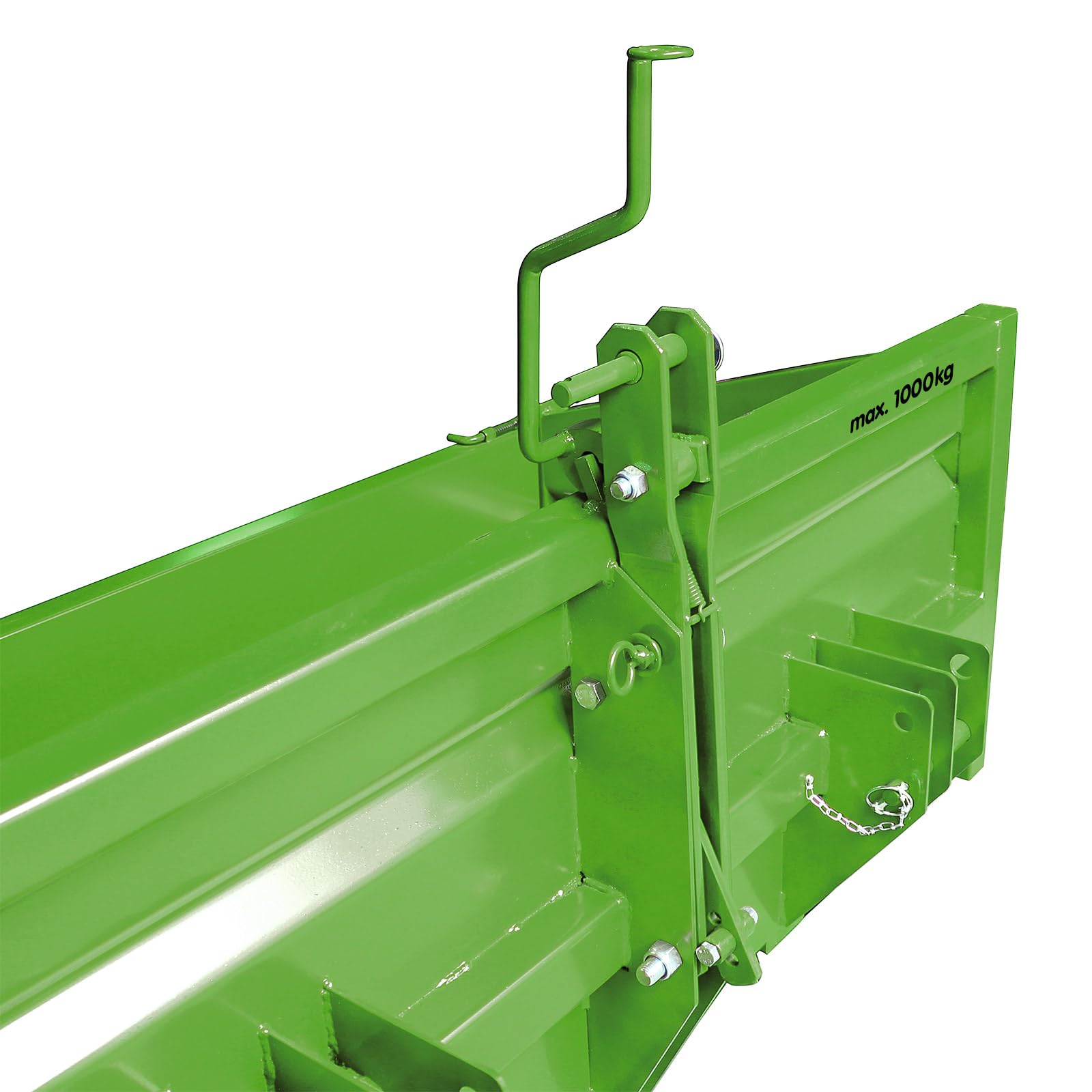 DEMA Heckcontainer 1500 S K1 – Heckmulde, Kippmulde, Kippcontainer, Stahl, robust & langlebig, grün, Heckkippmulde, ideal für Traktor, Landwirtschaft, Garten, Transporte & Materialumschlag