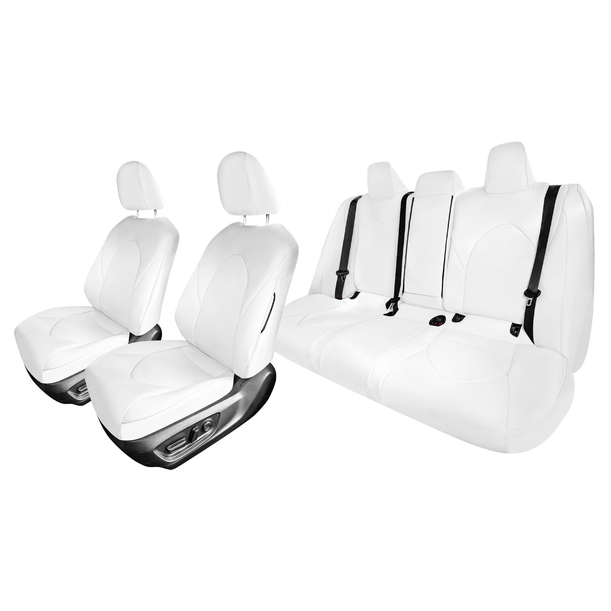 FH Group Custom Fit Seat Covers for 2018-2024 Toyota Camry Full Set Faux Leather Car Seat Covers Waterproof