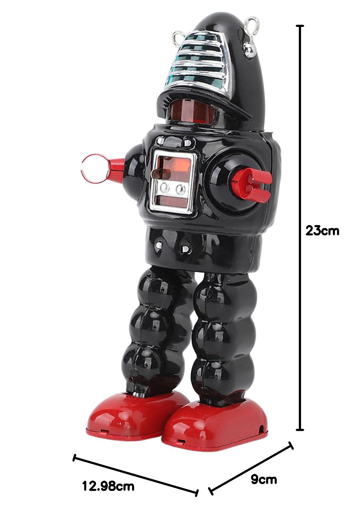 Juguete de Esgrima Robot de Mecanismo Preciso para Adultos con Piedras Intermitentes para Colección y Decoración, Material Hojalata (Negro)